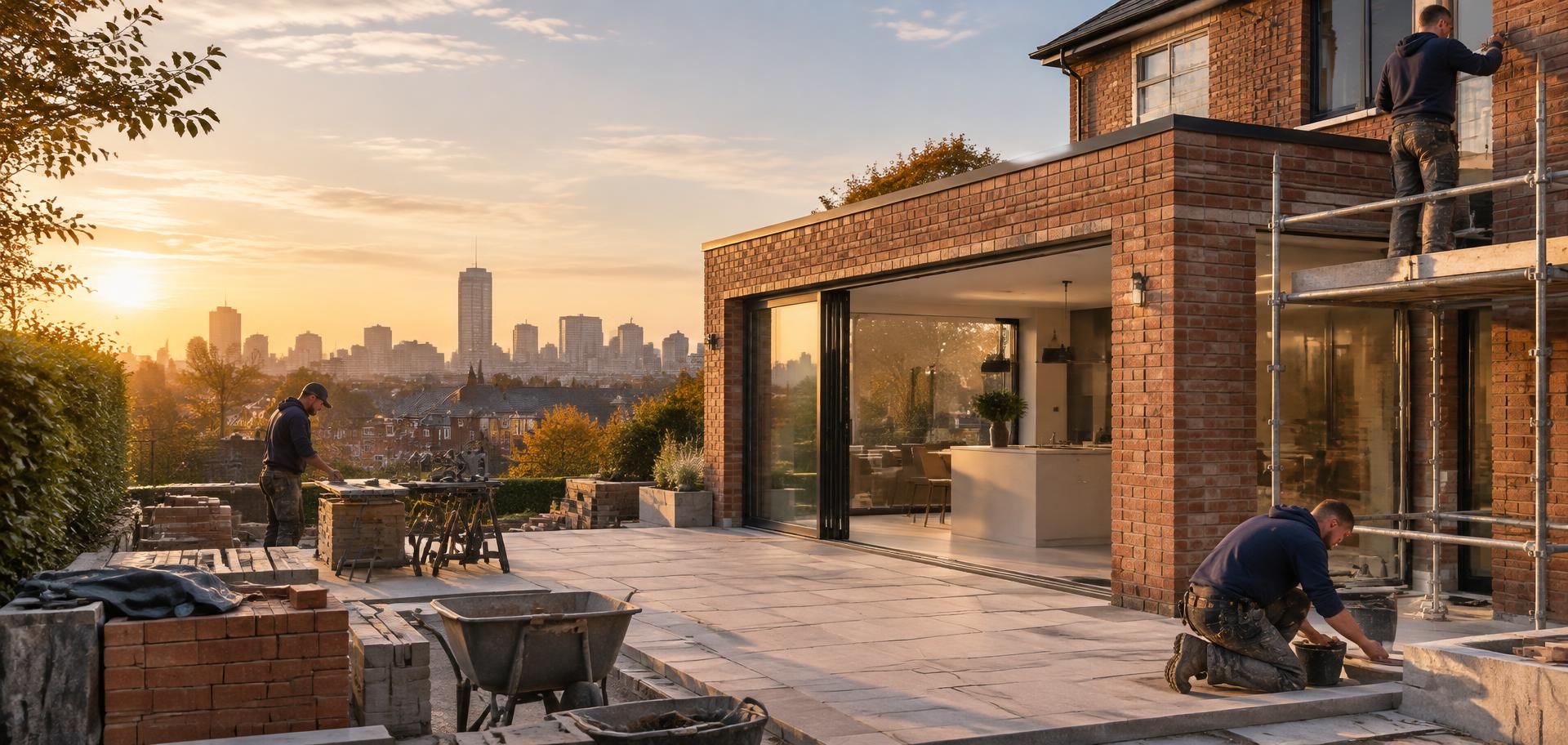 Manchester home extension under construction