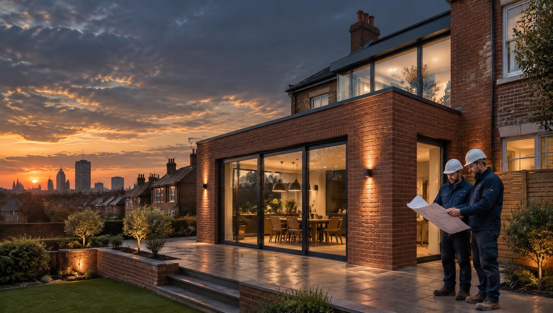 Modern brick house extension built in Manchester